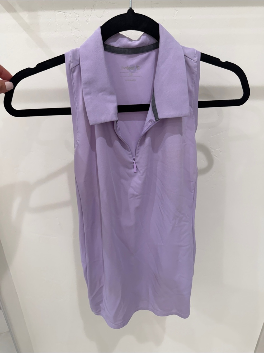 Baleaf Lavender Sleeveless Zip Polo Tank